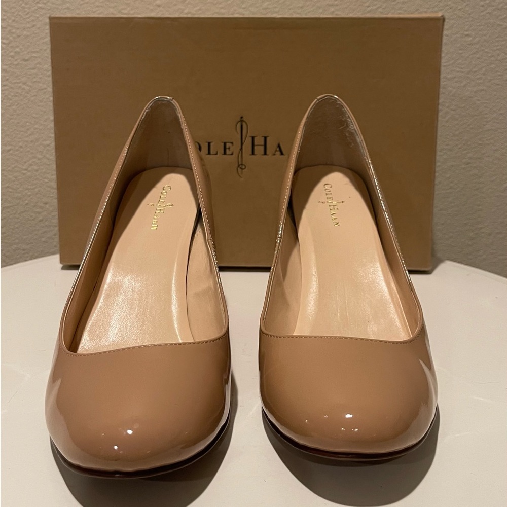 Elevate Every Step in Style! Cole Haan Lainey Patent Leather Wedges - Like New!